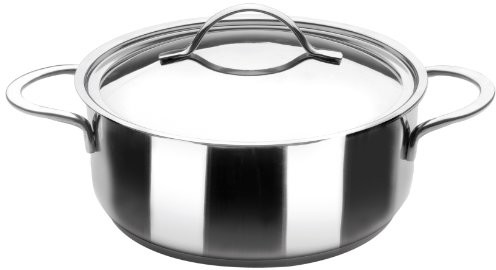 Ibili 605022 Noah garnek do gotowania z pokrywką, ze stali nierdzewnej, średnica 22 cm 605022