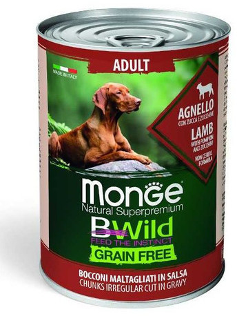 Monge BWild grain free Karma dla psa z jagnięciną 400g