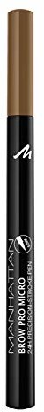 Manhattan Brow Pro Micro Pen Dark Brown, łatwe nanoszenie z precyzyjną końcówką do napełniania brwi