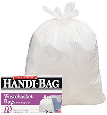 Handi-bag Trash Bags, 8 Gallon, .6 MIL, 21  1/2