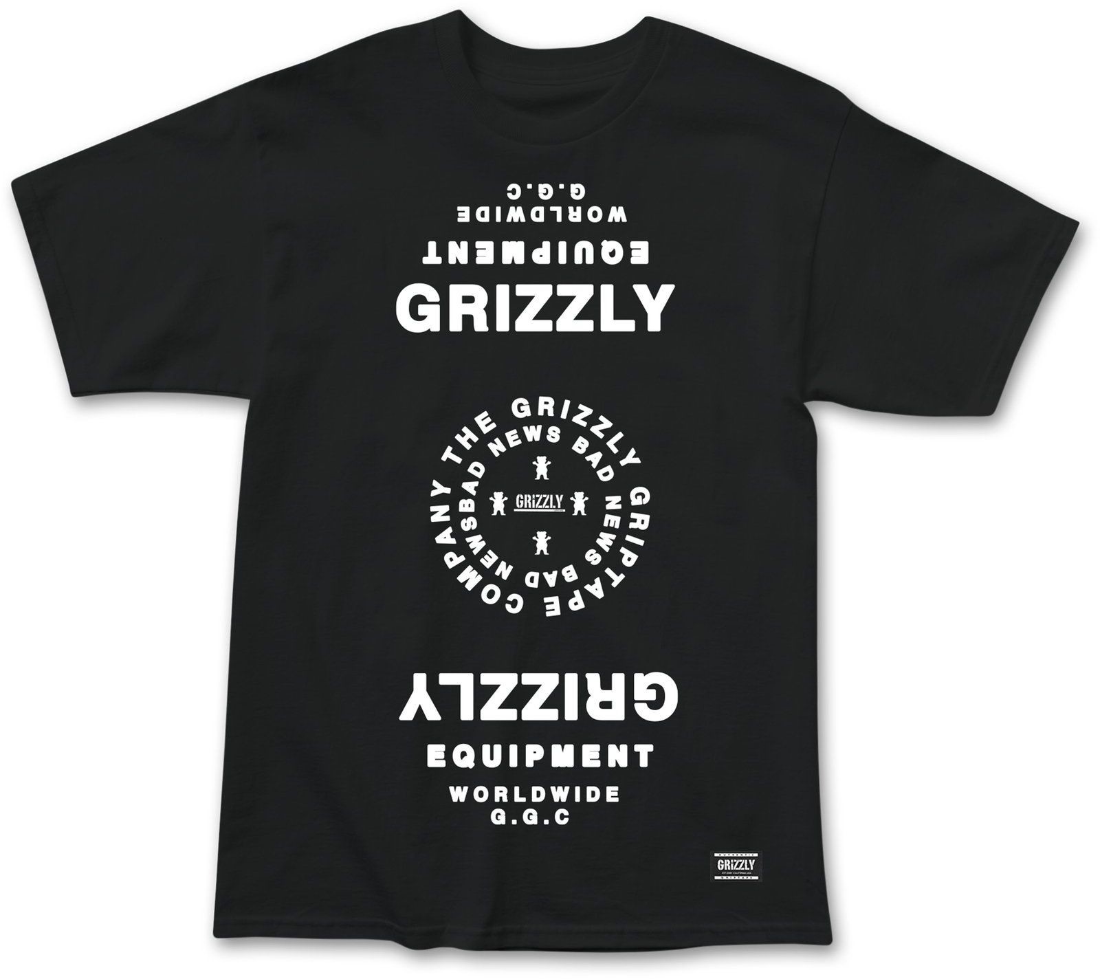 Grizzly t-shirt MIRRORED TEE Black