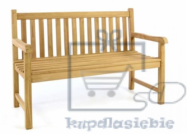 - Divero Ławka ogrodowa DIVERO impregnowany tek 130 cm