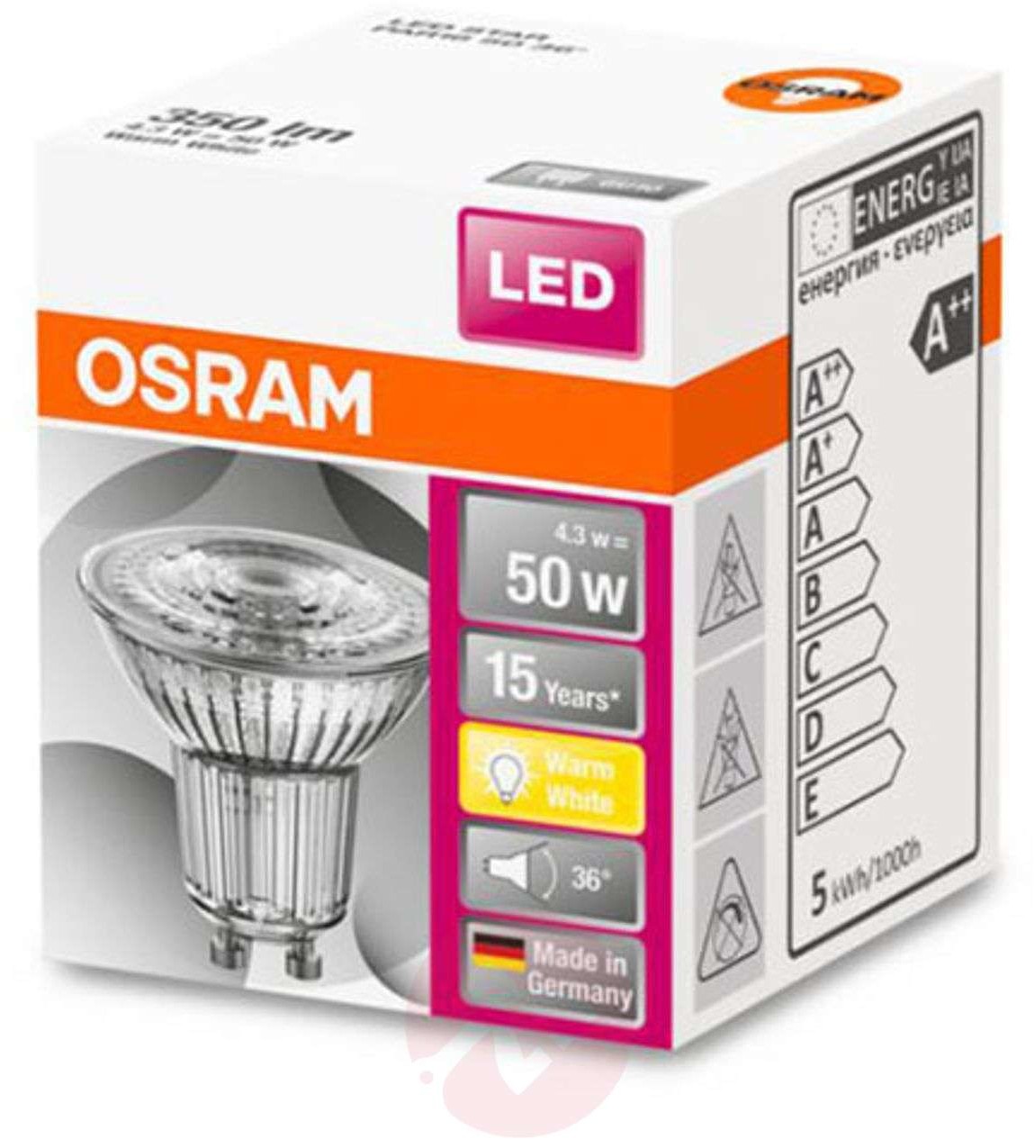 Osram reflektor LED Star GU10 4,3W ciepła biel 36°