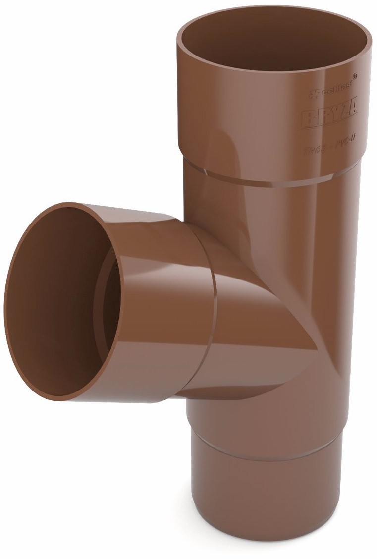 Cellfast Trójnik 90/90/90 mm PVC brąz