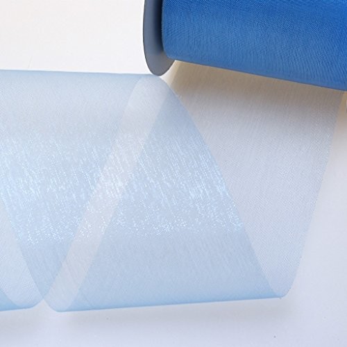 Deko AS GmbH Krystaliczna organza jasnoniebieski  70 MM szerokości  rolka 25 meter  40070 70-R 70 40070 70-R 70