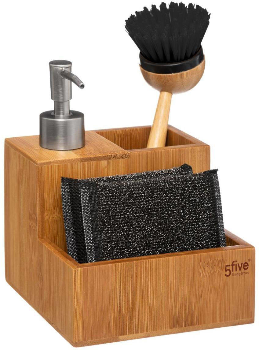 5five Simply Smart Zestaw akcesoriów do mycia naczyń bambus