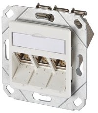 BTR Blumberger BTR 10 X E-DAT modul UPK puszka 3 X 88 Cat.Wyposażona w 6, R-WS, ozdobiona moduł moduł 3 X E-DAT RJ-45 bez użycia narzędzi beschaltbar, czysta biel 4250184105824