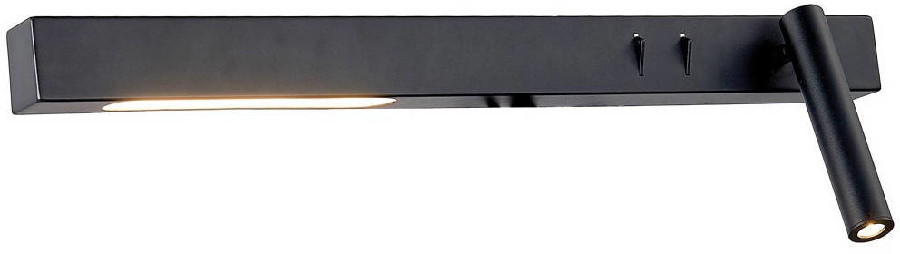 Mdeco Kinkiet LAMPA ścienna VK/04230/B/W/60/R MDECO metalowa OPRAWA reflektorek LED 15W 3200K tuba czarna __code-67267