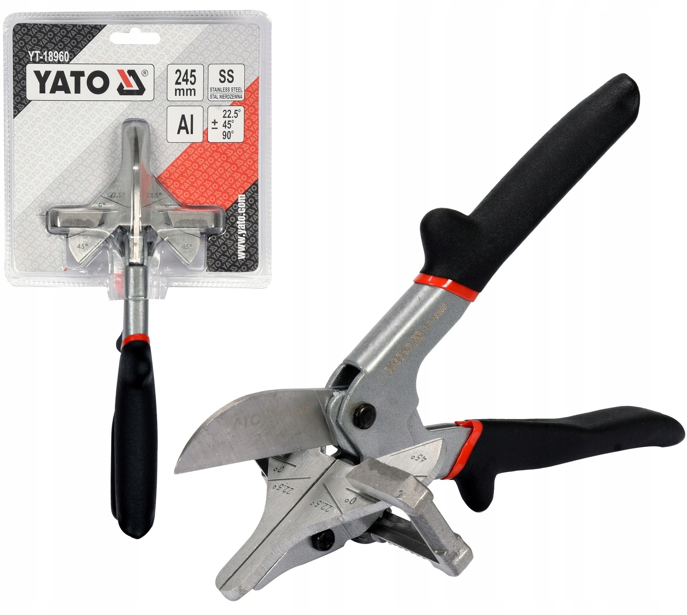 YATO Nożyce Do Cięcia Kątowego 0, 22,5, 45 Stopni