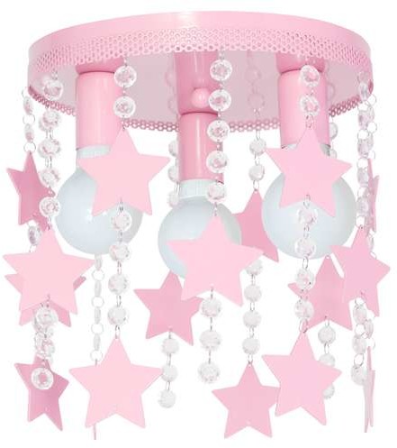 Luminex Plafon Eliza Star 9751 lampa sufitowa 3x60W E27 różowy 9751