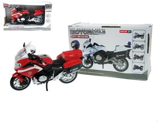 Hipo Motocykl Straż 18cm światło, dźwięk 661-012D