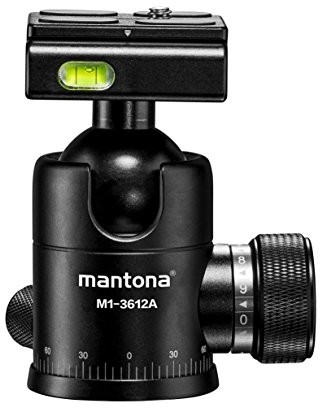 Mantona Onyx 8 głowica kulowa Swiss kompatybilnych szybkiej wymiany (M1  3008 A) Arca o grubości 50 MM, profesjonalne wykonanie dla systemu lustrzanki cyfrowej, bezlusterkowych aparat, aparat, takimi  21459