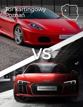 Jazda Ferrari F430 vs Audi R8  Tor kartingowy Poznań P0000889