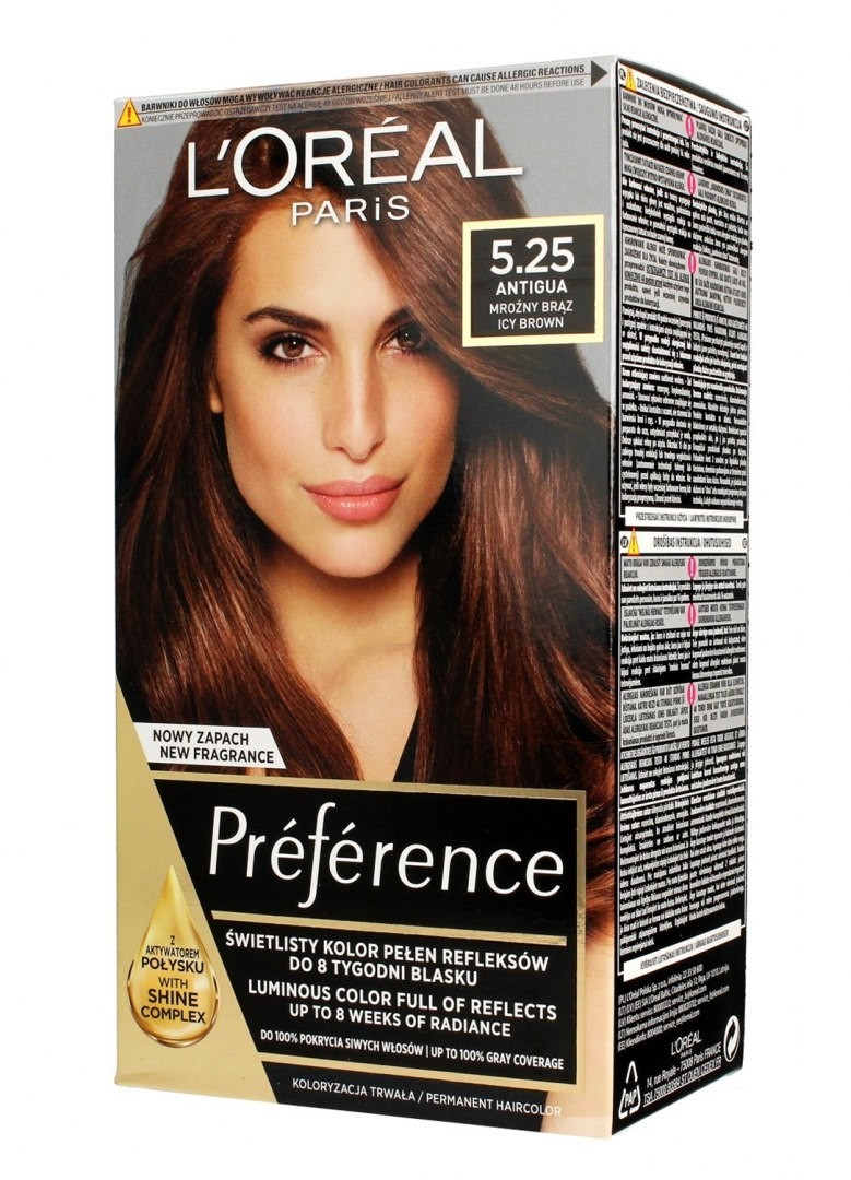 Loreal Preference Farba do włosów nr 5.25 Antigua - mroźny brąz 1op. 11011