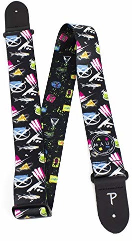 Perri's Leathers Perri's Leathers | Pasek do gitary Maui & Sons (oficjalna licencja) 5 cm taśma poliestrowa, regulowana długość 99 cm - 142 cm długości, NWS30P-8166 NWS30P-8166