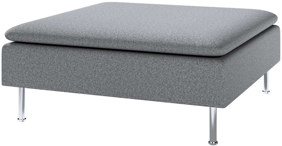 Dekoria pl pl Pokrowiec na podnóżek Söderhamn ciemno szary melanż 93 x 93 x 40 Amsterdam 1286-704-47