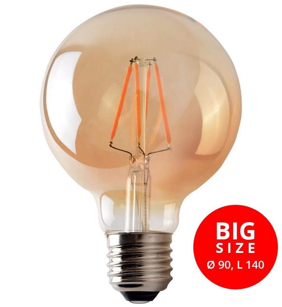 BRILAGI LED Żarówka CLASIC AMBER G95 E27/8W/230V 2200K  Brilagi