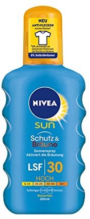 Nivea Sun Spray, współczynnik ochrony przeciwsłonecznej 30, butelka z rozpylaczem, ochrona przeciwsłoneczna i Garbnik, 200 ML 85445-01000-18