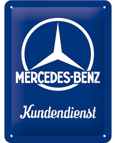 Art Nostalgic 26226 Mercedes-Benz działu obsługi klienta | retro tabliczka blaszana tabliczka | Vintage-|-dekoracja ścienna | metalowe | 15 x 20 cm