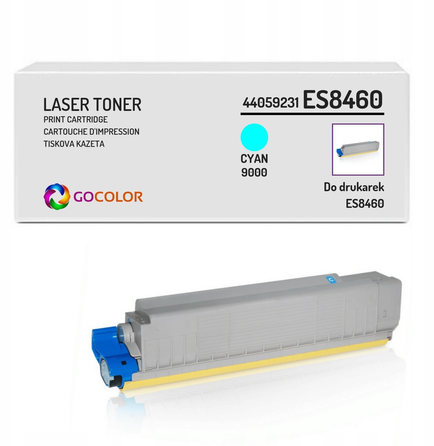 Toner zamiennik do Oki ES8460cdtn 44059231 Cyan