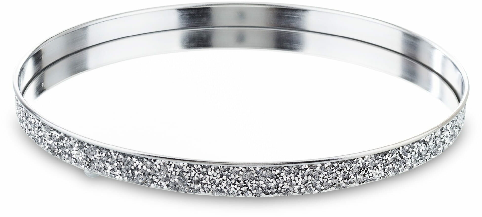 Max-land Taca lustrzana srebrna glamour dekoracyjna 3,5x31cm 145574 145574