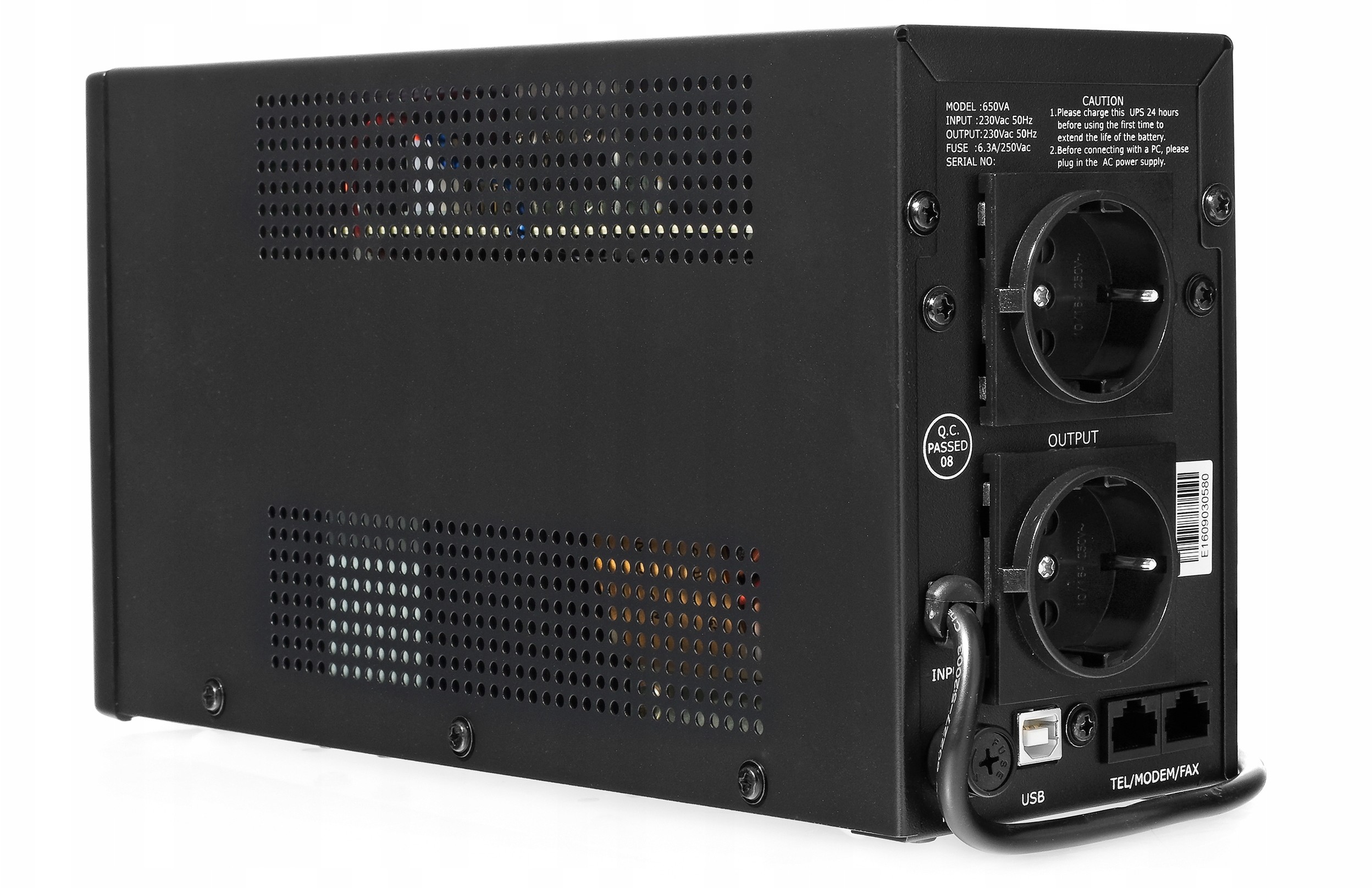 Ups Zasilacz Awaryjny 650/390W AT-UPS650 Led