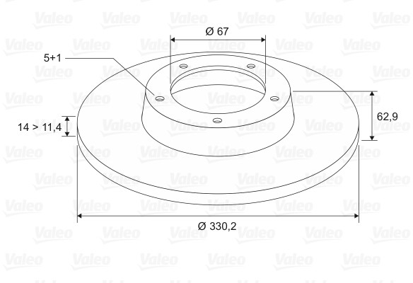 VALEO tarcza hamulcowa tylna x1 197545