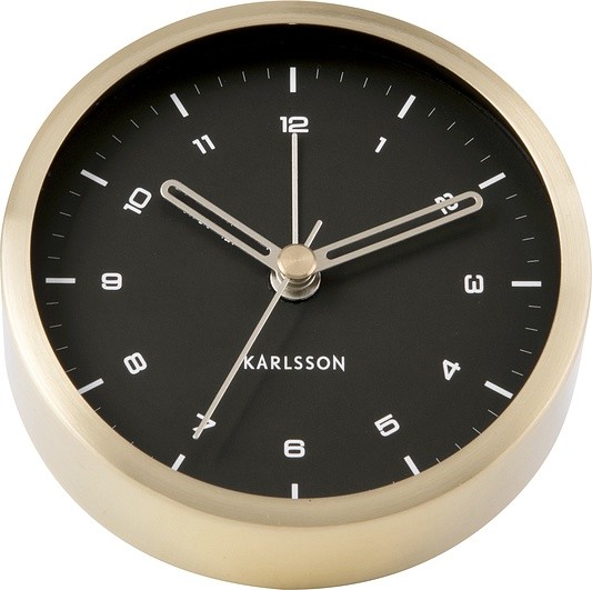 Karlsson Budzik Tinge II czarno-złoty KA5845GD