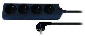 HBF Solight 4 zásuvky 3m Czarny