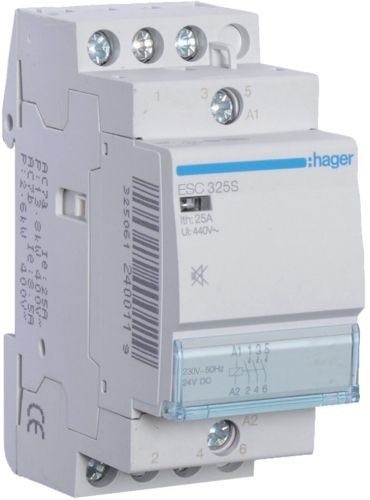 Hager Stycznik cichy ESC325S 25A 230V 3Z ESC325S