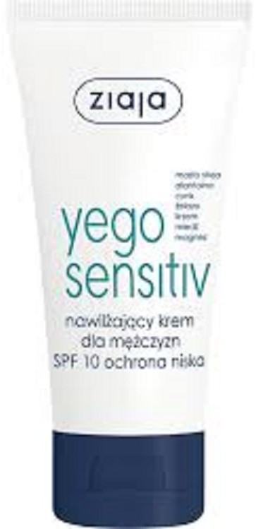 Ziaja Yego Sensitiv nawilżający krem dla mężczyzn ochrona niska SPF10 50 ml