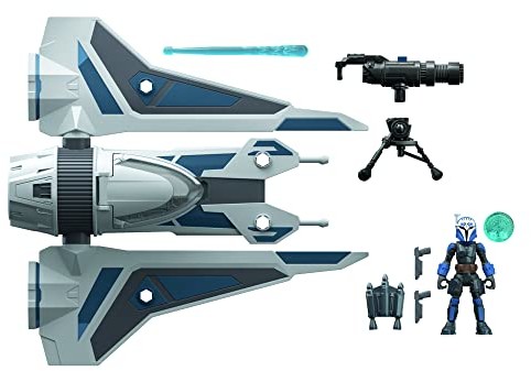 Hasbro Wars Mission Fleet Stellar Class BO-Katan Gauntlet gwiezdny myśliciel gwiezdny atak 6 cm wielkości figurka i pojazd, dzieci od 4 lat F11395X2