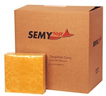 SemyTop semy-Airlaid serwetki, dauphine, 40 x 40 cm, curry, składane na 1/4, 1er Pack (1 X 50 sztuk) ST-88332-4
