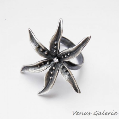 Skagen Pierścionek srebrny - Rozgwiazda duża 177