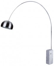 King Home Lampa podłogowa MARMO - stal nierdzewna, marmur 375A