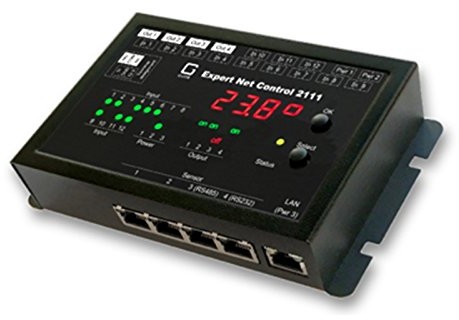 GUDE 2111  2 wyjścia Expert netc eurocontrol 4 przekaźnik, 12 Passive wejścia sygnału TCP/IP, PoE, czarna 2111-2