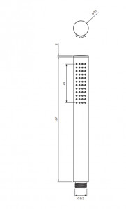 Omnires CONTOUR-RGLB CONTOUR-RGLB CONTOUR rączka prysznicowa złoty szczotkowany