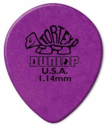 Dunlop Jim 413R1.14 Tortex Tear Drop, Purple, 1.14, 72/Bag 23413114033