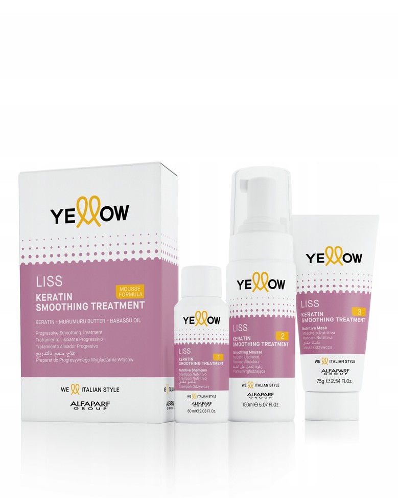 Yellow Zestaw Keratynowe Prostowanie Hit