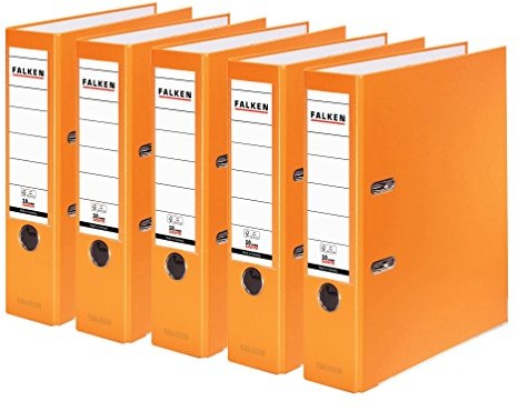 Falken segregator z polipropylenu, DIN A4, kolorowe, pomarańczowy 15047920