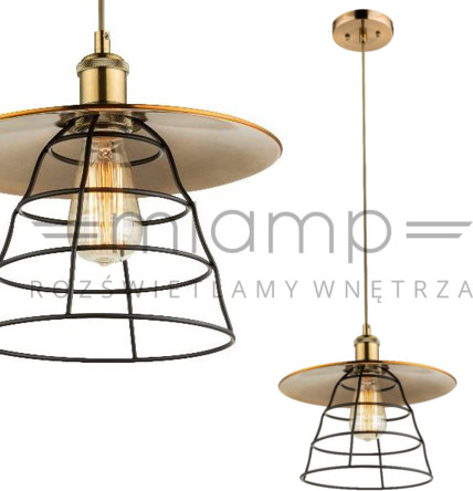 Globo Lighting Industrialna LAMPA wisząca LOFT 15086H druciana OPRAWA zwis drut loft brąz antyczny
