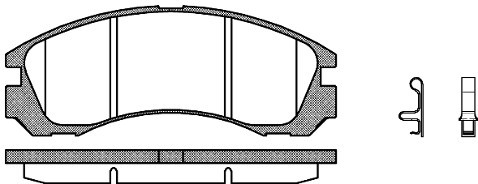 RoadHouse Zestaw klocków hamulcowych, hamulce tarczowe 2354.32