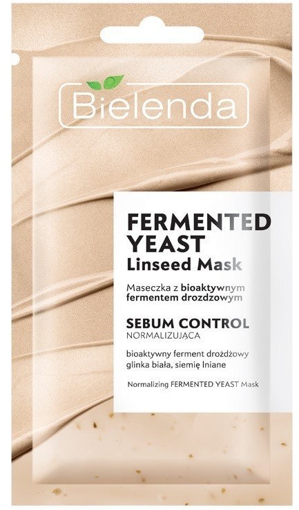 Bielenda Linseed Mask Maseczka na twarz normalizująca Fermented Yeast 2w1 8g 117118