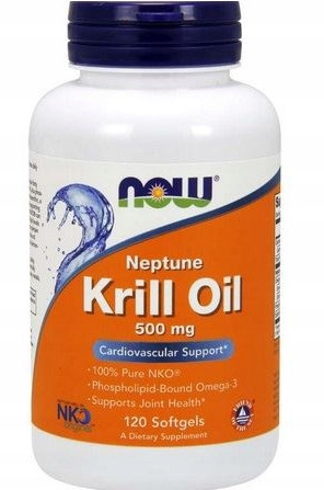 Now Foods Olej z Kryla 500 mg - Neptun Krill /Oil DHA EPA (120 kaps.)