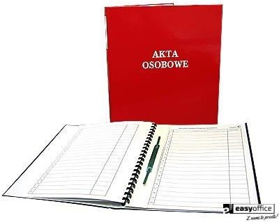 Warta Teczka akt os.binda wew.niezadruk.czerwona ABCD 1824-339-138