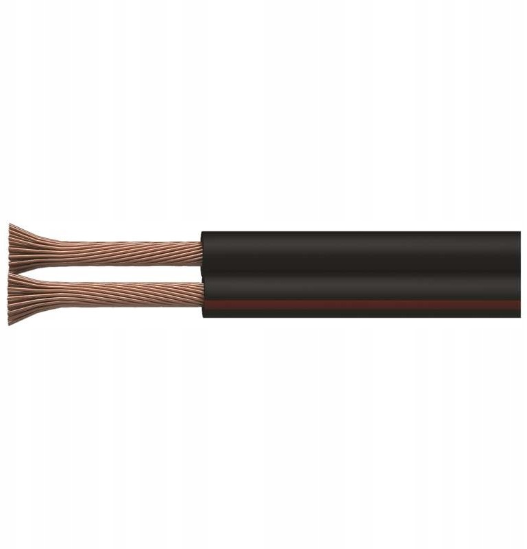 Conotech 2×1,00 Cca czarno/czerwony, 100m