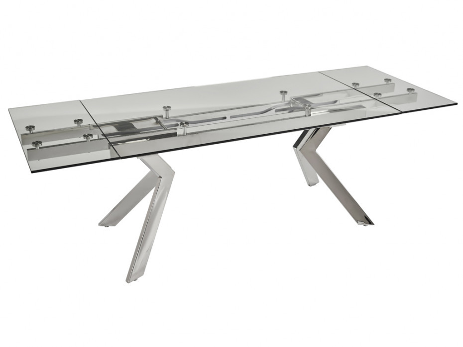 Unique Vente Rozkładany stół jadalniany VELIKA Szkło hartowane i metal 6-8-osobowy