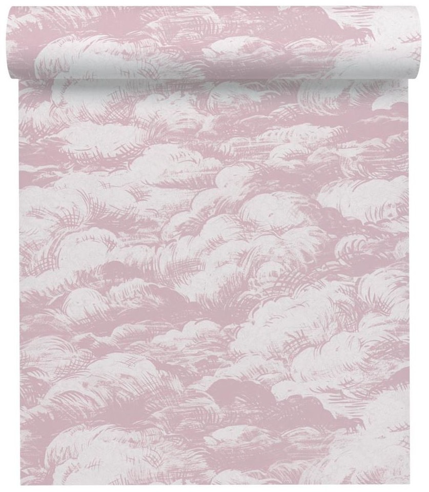 Tapeta Jungle Chic 377051 biało-różowa winylowa na flizelinie