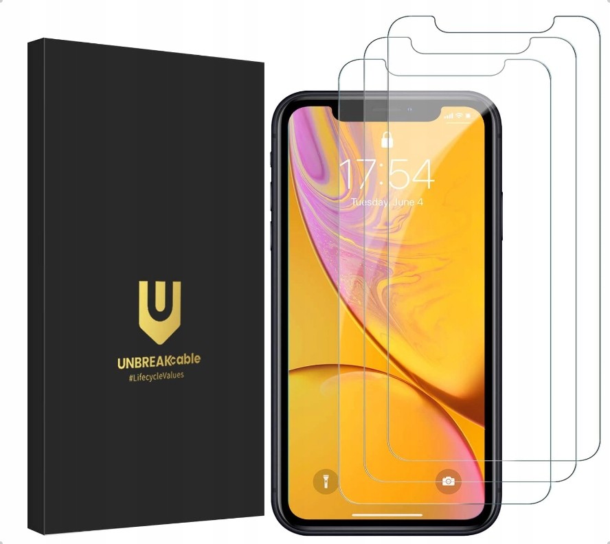 UNBREAKcable szkło pancerne 3 sztuki iPhone XR/11
