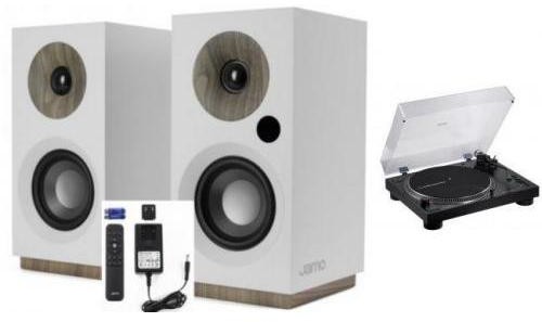 Audio-Technica AUDIO-TECHNIKA AT-LP120XBT bk + JAMO S801PM białe